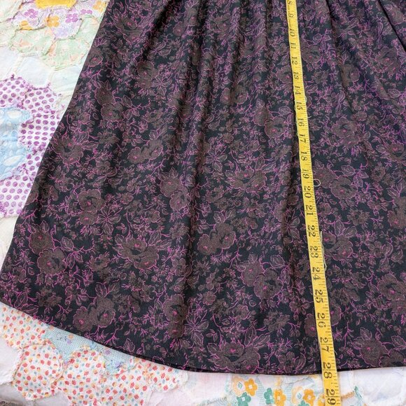 Hand Crafted Purple Floral Midi Skirt and Blouse Set - Picture 6 of 12